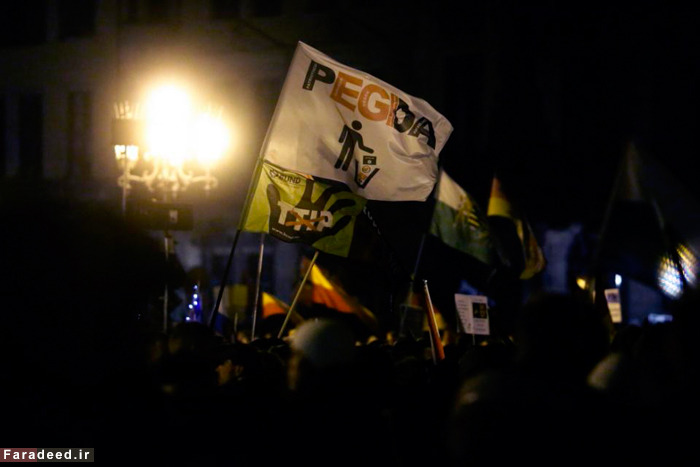 (تصاویر) راهپیمایی علیه مرکل و مهاجران