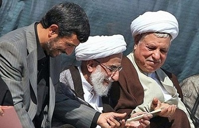 ایت‌الله هاشمی رفسنجانی، ایت الله جنتی و محمود احمدی نژآد