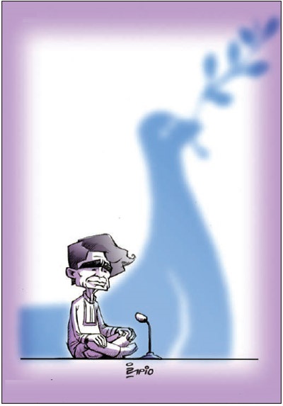 کاریکاتوری از محمدرضا شجریان در سال 88