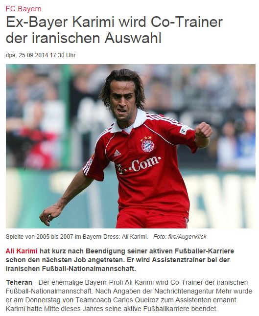 بازتاب خبر مربيگري کريمي در آلمان/عکس