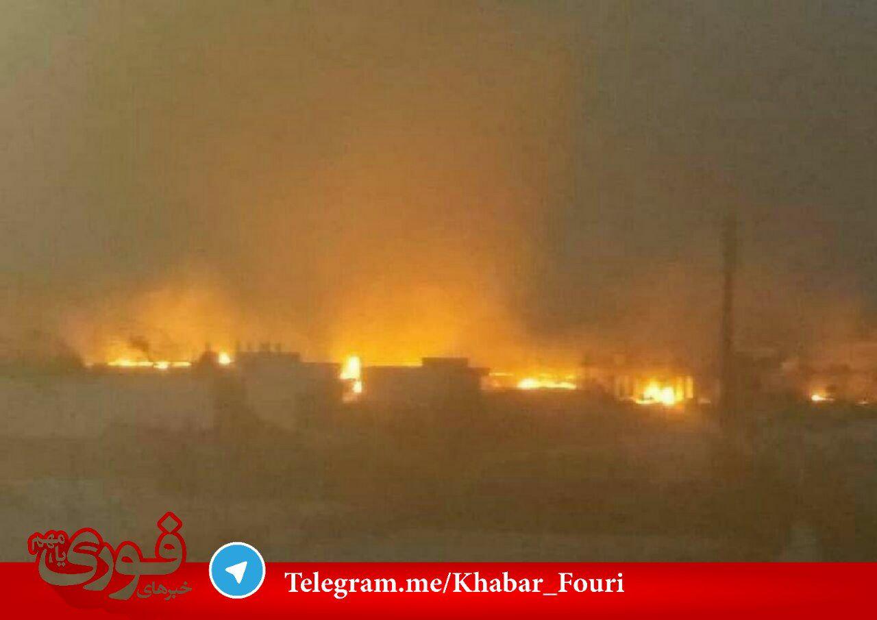 اولین تصویر از انفجار فرودگاه حمص در سوریه