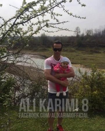 عکس/ علی كریمی و فرزندش در لاهیجان