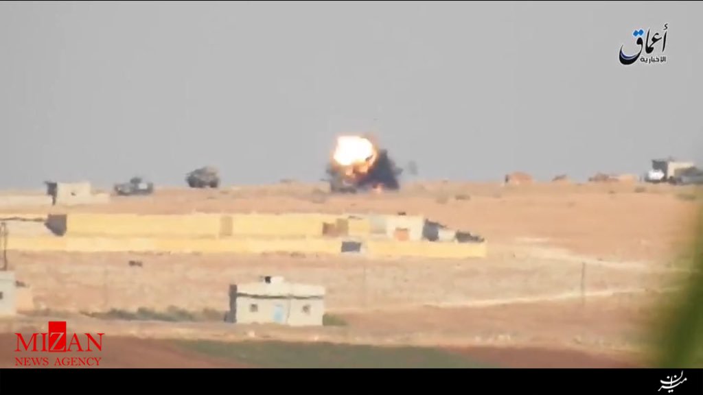 داعش دو تانک ارتش ترکیه را منهدم کرد+عکس