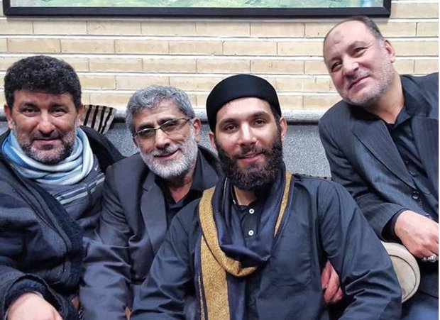 جانشین سردار سلیمانی در کنار مداح معروف تهران