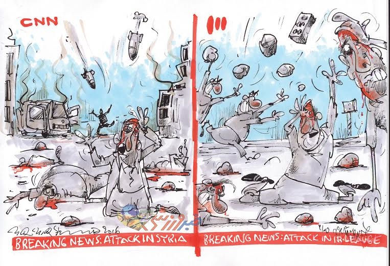 شباهت شبکه 3 و سی ان ان!/ کاریکاتور