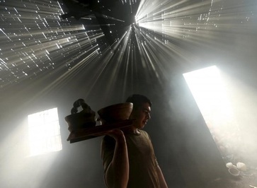 کارگاه سفال‌سازی در نوار غزه 