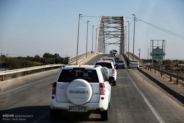 کاروان اسکورت خودروی جهانگیری در خوزستان/عکس