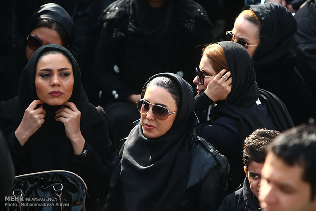 آوای باران در مراسم تشییع مرتضی پاشایی/عکس