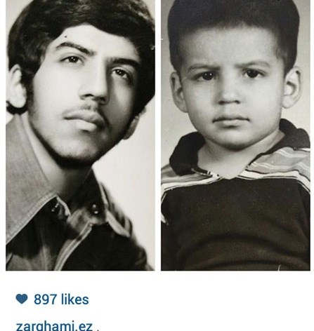 ضرغامی در کودکی/عکس