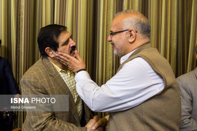 خوش و بش نوروزی عباس جدیدی و حبیب کاشانی/عکس