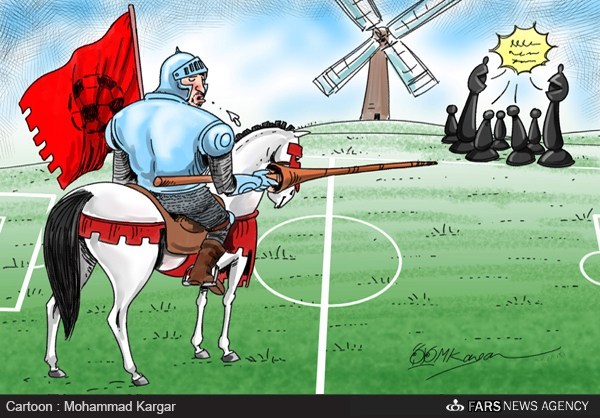 درگیری های قرون وسطایی در فوتبال! کاریکاتور