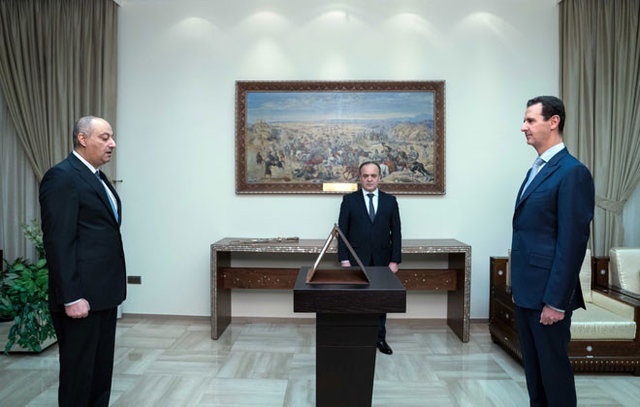 سوگند خوردن در حضور بشار اسد /عکس