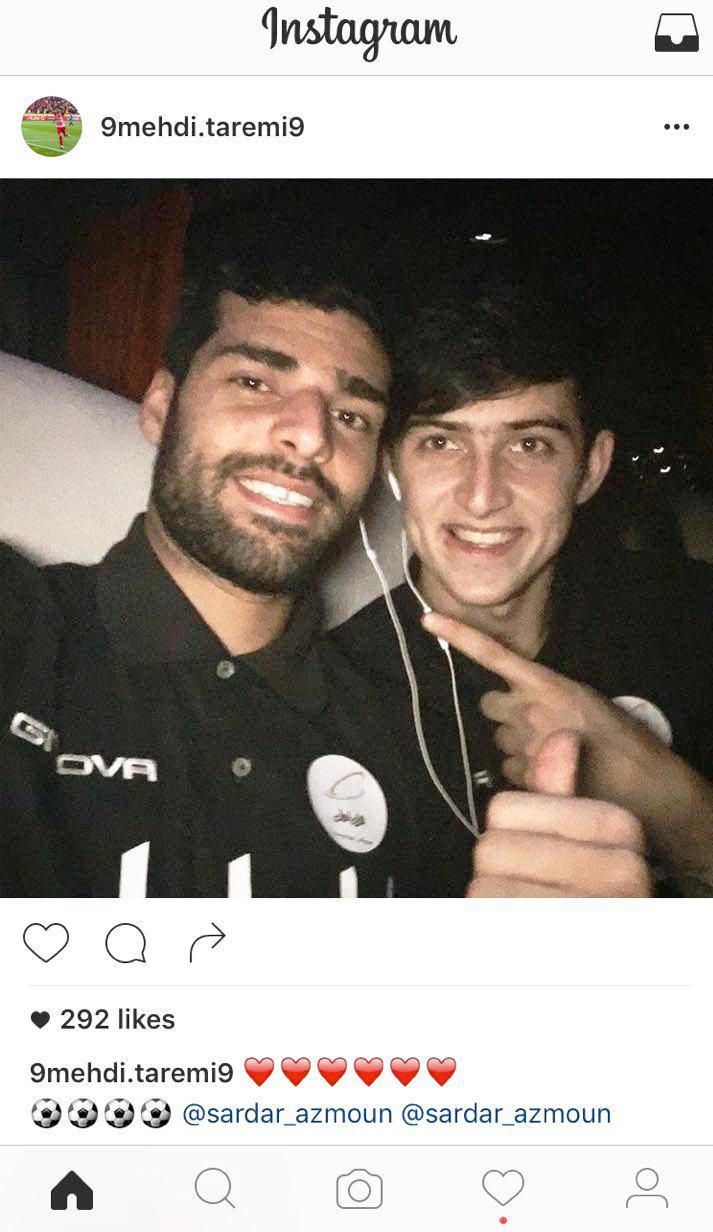 جشن خودمانی طارمی و سردار/ عکس