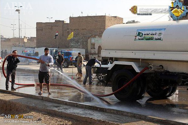 آماده سازی شهر مقدس کاظمین در آستانه میلاد پیامبر اکرم(ص)/عکس