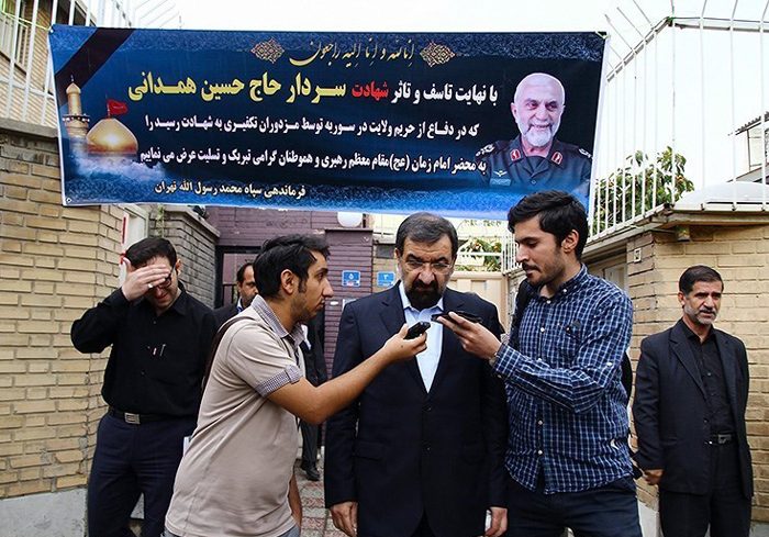 (تصاویر) گریه رضایی در سوگ سردار همدانی