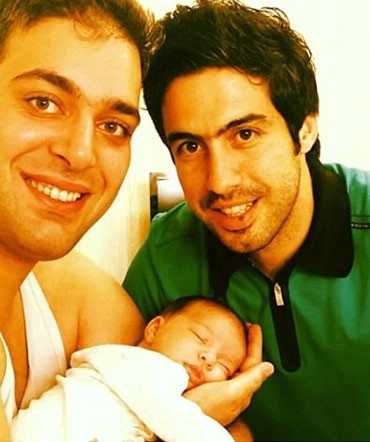 خسرو حیدری و دخترش/عکس