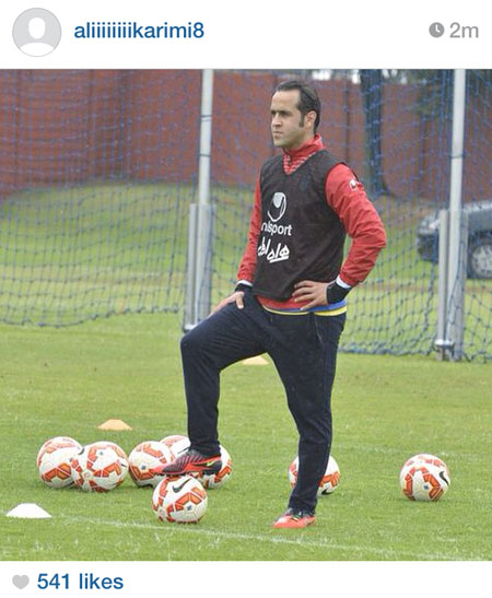 استقبال گسترده از علی کریمی در اینستاگرام/ عکس