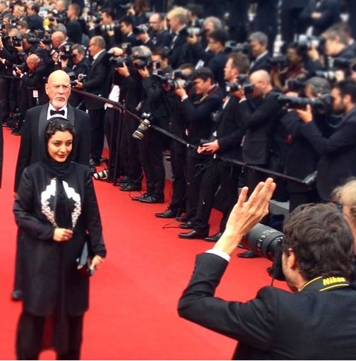 ساره بیات جلوی دوربین عکاسان جشنواره کن/ عکس