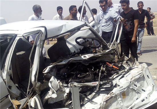 تصادف خونین در جاده آبادان/عکس