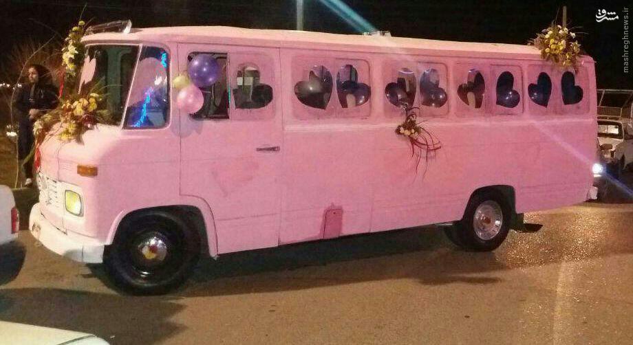 عکس/ مینی‌بوس عروس