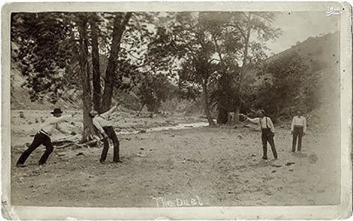 عکسی واقعی از دوئل دو گاوچران در آمریکا