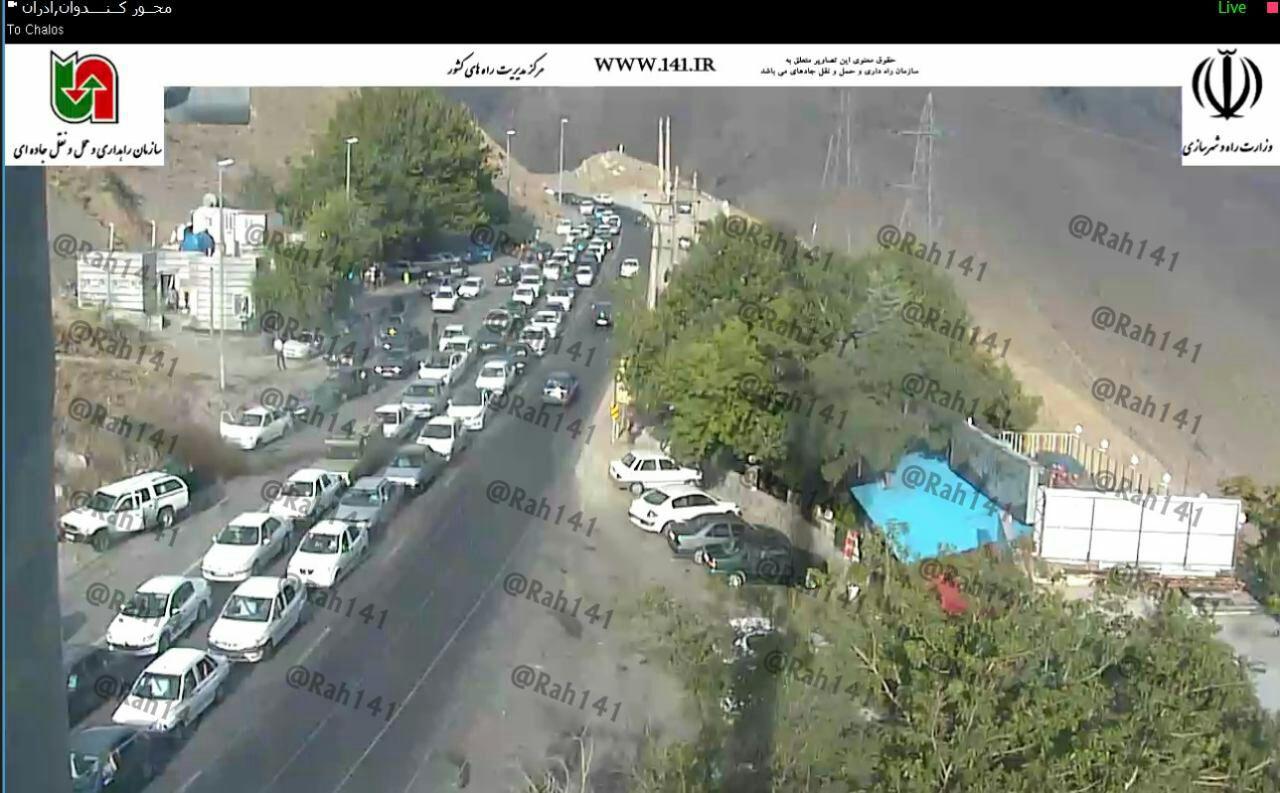 جدیدترین عکس از وضعیت ترافیک جاده چالوس
