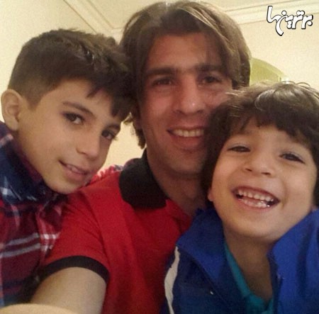 سلفی هادی عقیلی با گل پسر هایش/عکس