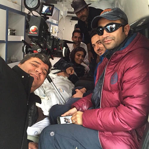 سلفی جالب و دیدنی سحر قریشی و عوامل فیلم جدیدش!