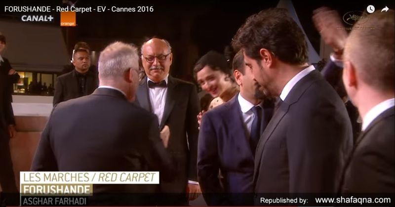 ادای احترام ترانه علیدوستی بدون دست دادن در کن +تصاویر