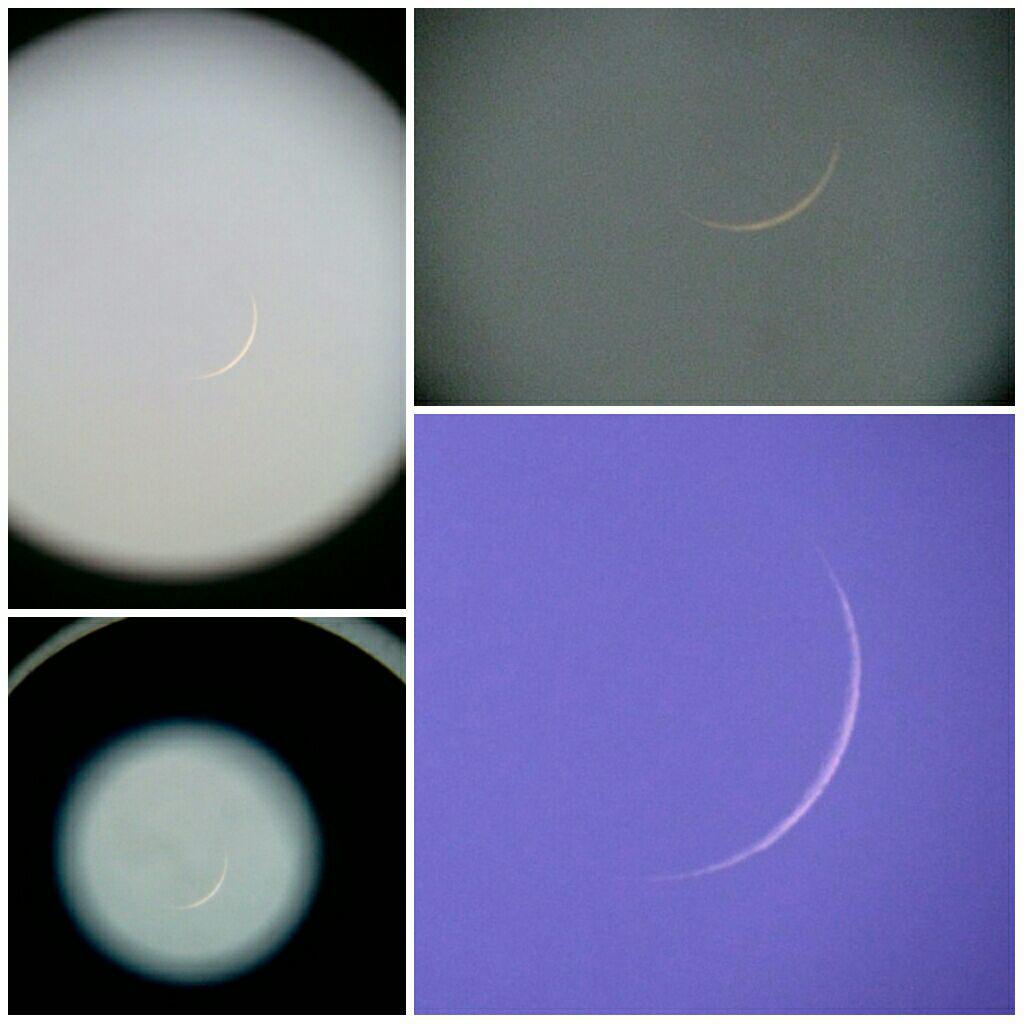 هلال ماه رویت شده در آخرین روز رمضان/ عکس