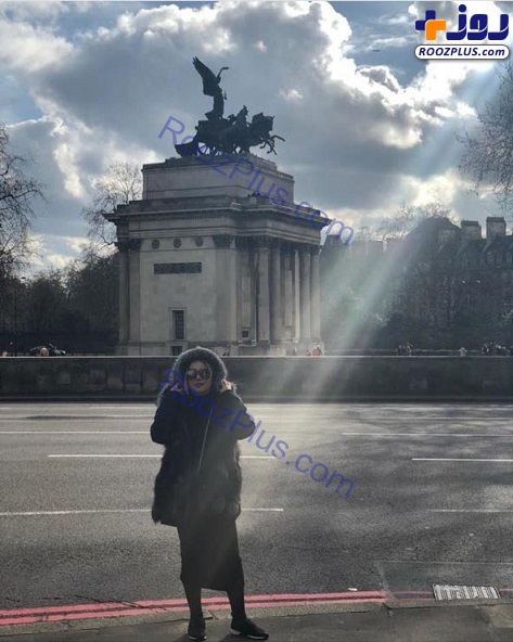 تیپ خانم بازیگر معروف در خارج از کشور/عکس