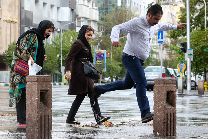 (تصاویر) بارش شدید باران در تهران