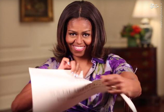 همسر اوباما قانون 40 ساله را پاره کرد/عکس