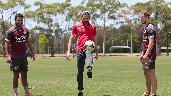 راگبي بازهای استرالیایی در تمرين تيم ملي فوتبال ایران/ عکس