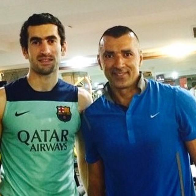 تمرینات مجتبی جباری با بدنساز سابق پرسپولیس/ عکس