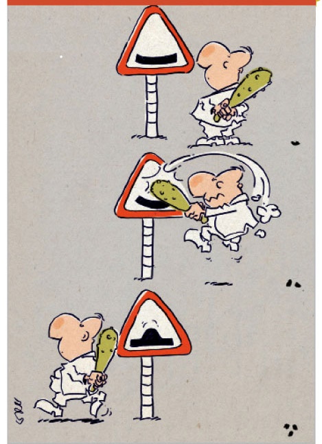 کاریکاتور/ رفتار جالب یک چماق دار!