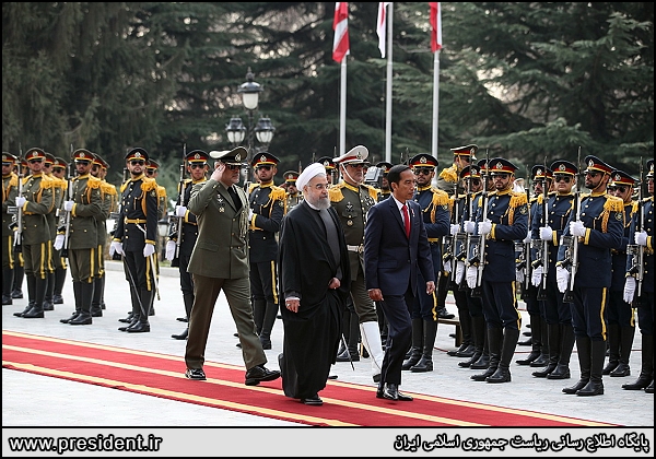استقبال رسمی روحانی از رییس جمهوری اندونزی/