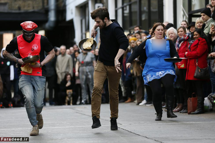 تصاویر/ مسابقه دویدن و درست کردن نان!