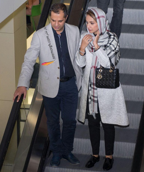 شبنم قلی خانی و همسرش در پردیس چارسو