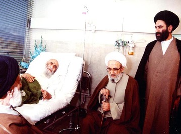 عیادت آیت الله مهدوی کنی از آیت الله مرعشی نجفی