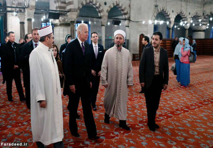 تصاویر/ جو بایدن و همسرش در مسجد