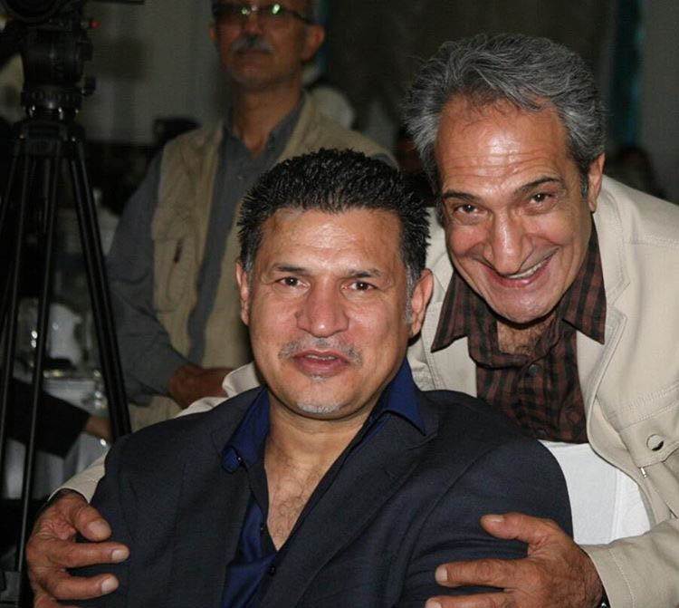 علی دایی در کنار بازیگر تلویزیون/ عکس