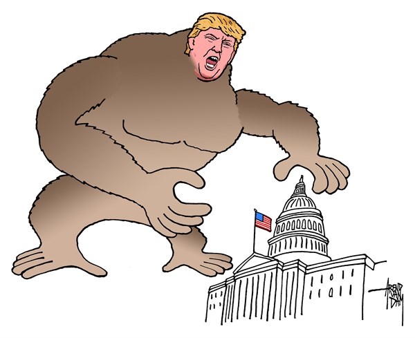 گودزیلا وارد می‌شود!/ کاریکاتور