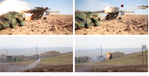 عکس/ شلیک پیشرمرگها به داعش