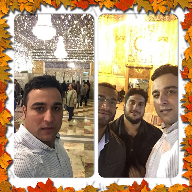 سلفی قهرمان المپیک در حرم امام رضا (علیه السلام) / عکس