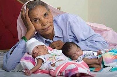 پیرترین مادر دوقلوها (۷۰ ساله) امکاری پانوار که مصمم به پسردار شدن بود، در سن ۷۰ سالگی صاحب یک دوقلوی نارس، اما به طور کلی سالم می شود که یکی دختر و یک پسر بوده است. امکاری زمانی که دوقلوها را بدنیا آورد، صاحب دو دختر بزرگ شوهرکرده و ۵ نوه بود.