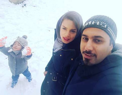 عکس احسان خواجه امیری و همسرش