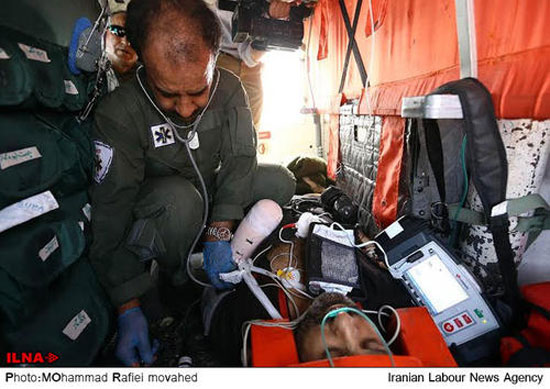 انتقال مصدوم قطع عضو در کمترین زمان ممکن به تهران + u;s