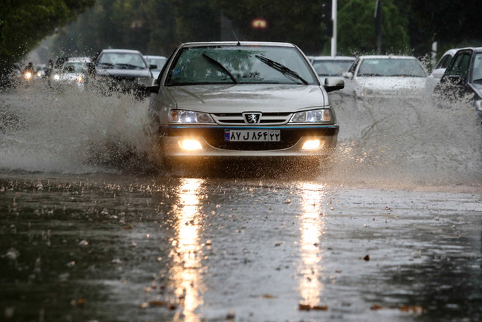 (تصاویر) بارش شدید باران در تهران