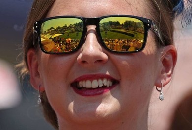 یک هوادار در جریان مسابقات اسب سواری رویال اسکوت انگلیس